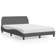 Letto matrimoniale | Letto per adulti | Giroletto Dover Grigio Scuro 140x200 cm Tessuto