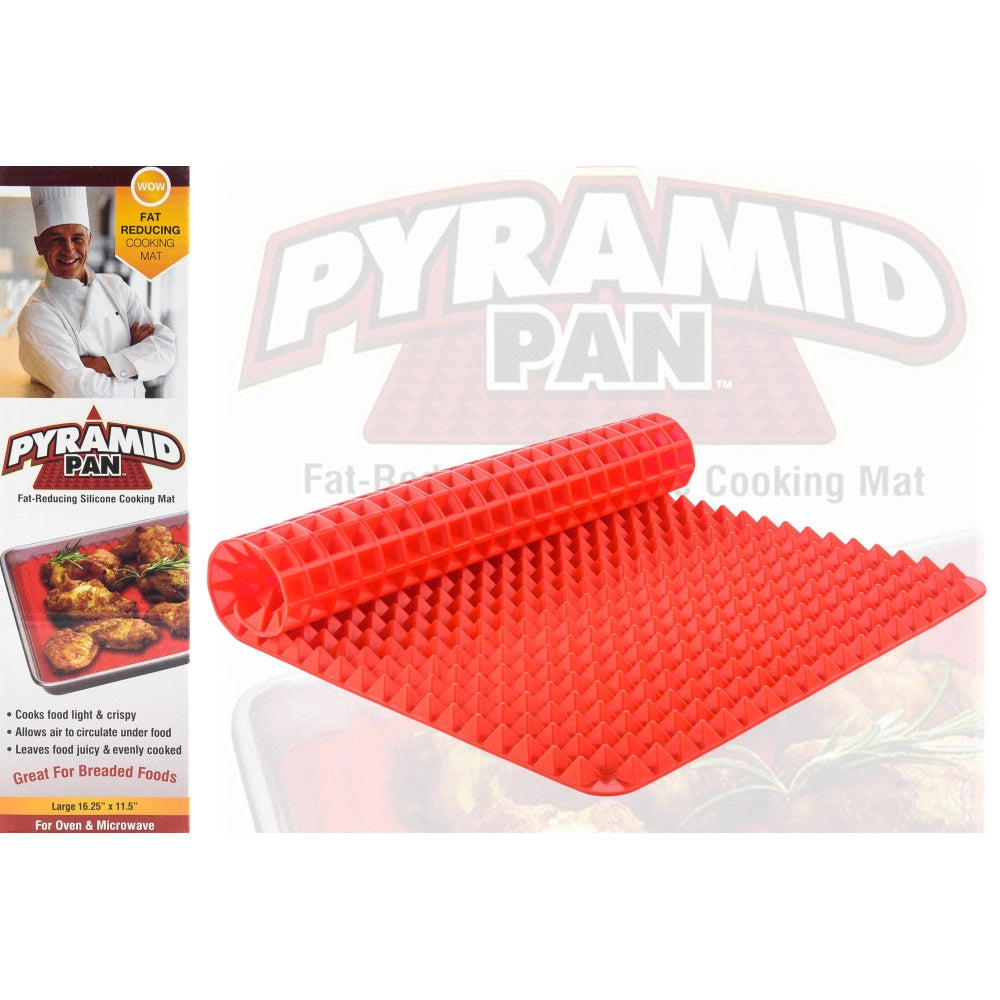 Trade Shop - Pyramid Pan Tappeto In Silicone Forno Microonde Antiaderente Teglia Scola Grassi -
