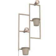 Applique Flores 2xE27 beige metallo Luminex