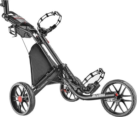Carrello da Golf a 3 Ruote - Leggero - Pieghevole - Grigio Scuro