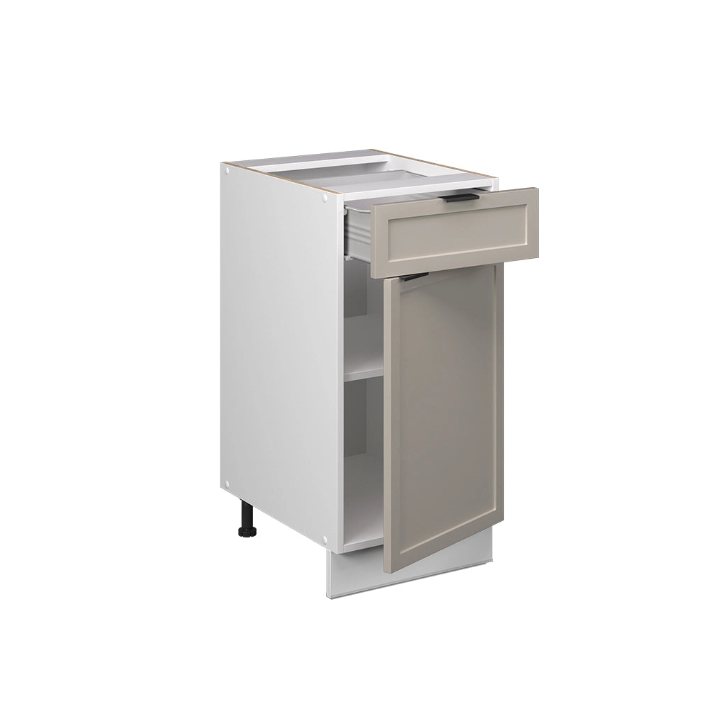 Mobiletto base per cucina Fame-Line GrigioBeige/Bianco 40 cm, PL Rovere Vicco