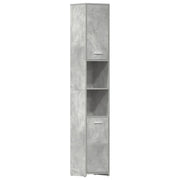 Elegante mobiletto contenitore per il bagno 30 x 30 x 183,5 cm legno composito grigio cemento 02_0047717