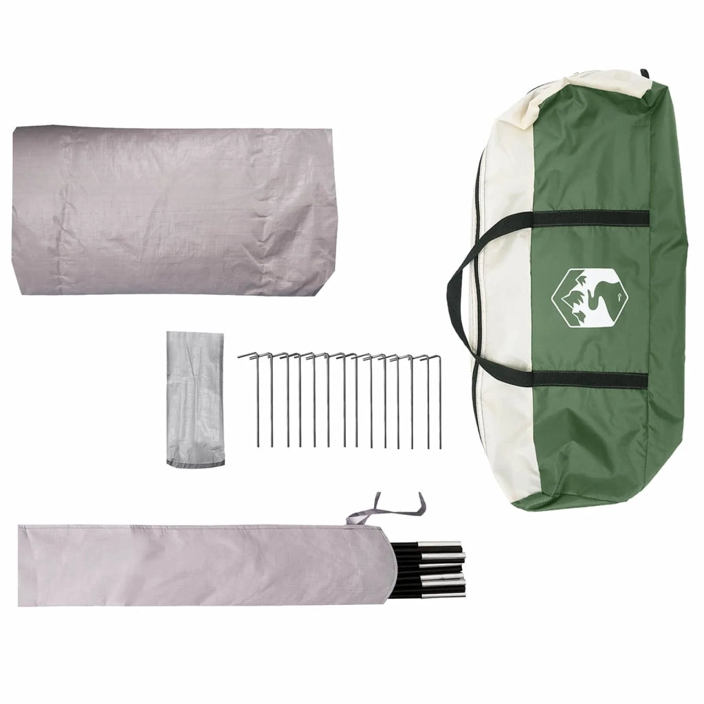 Tenda da trekking con telo impermeabile 3 persona Verde 42042218