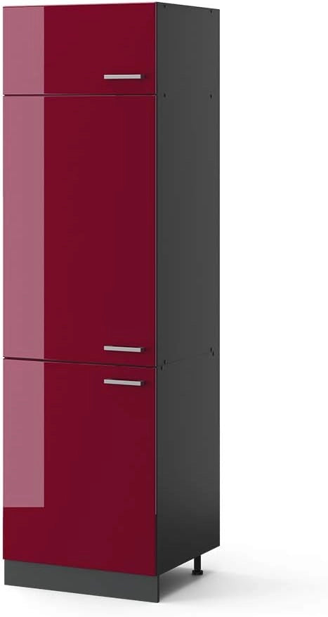 Armadio frigorifero R-Line, Rosso lucido, 60 cm, per la libera combinazione all'interno di sistemi cucina modulari