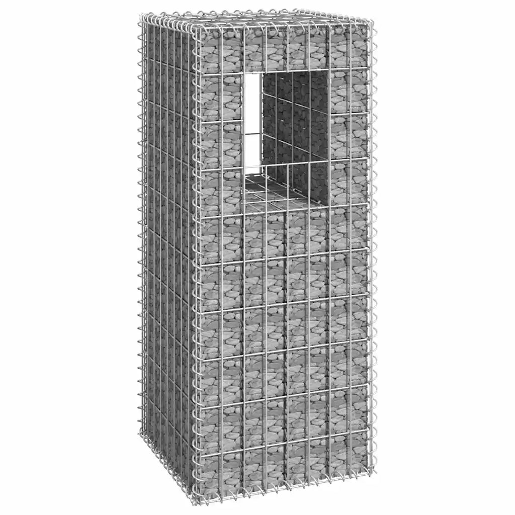 Cesto a Gabbione a Torre 40x40x100 cm in Ferro cod mxl 59831