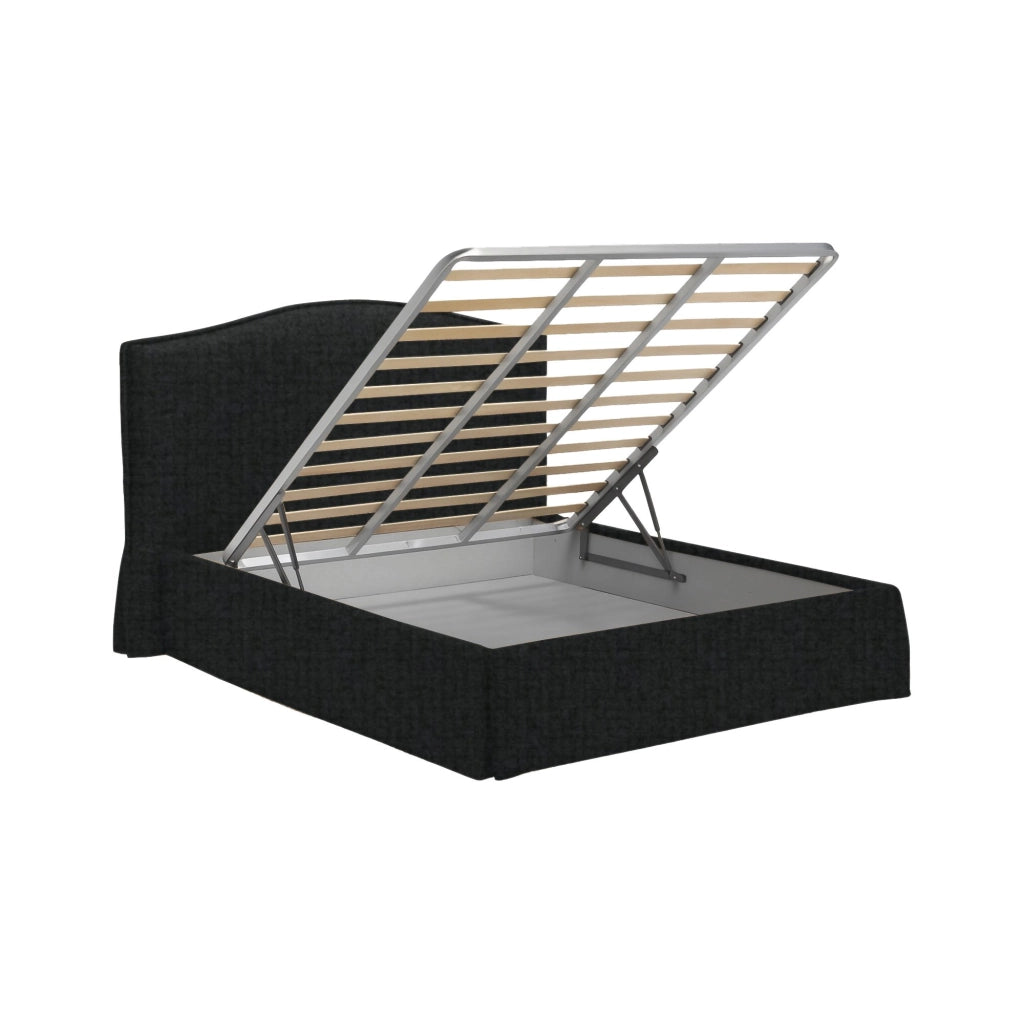 Blyth, Letto Piazza e Mezza Sfoderabile Made in Italy, Grigio Scuro