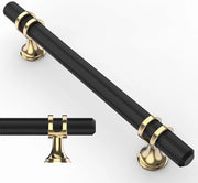 Maniglie per armadi 10 pezzi neri - distanza di apertura 128 mm - per cassetti e armadietti - porte e cassetti - armadio a muro - dorato - 128 mm