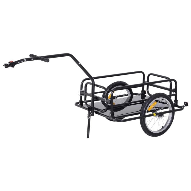 CARRELLO RIMORCHIO PER BICICLETTA NERO 156X72X82CM