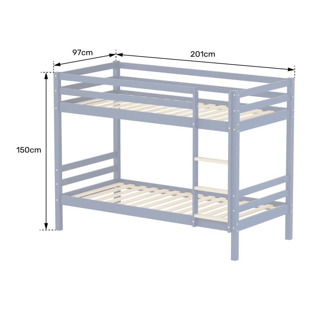 Letto a castello per bambini 190x90cm blu scuro con cassetti AMBRE