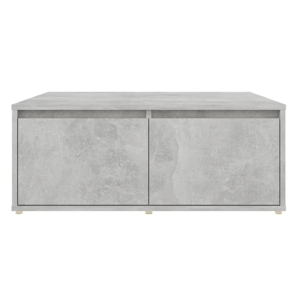 Tavolino da Salotto Grigio Cemento 80x80x31cm Legno Multistrato 806880