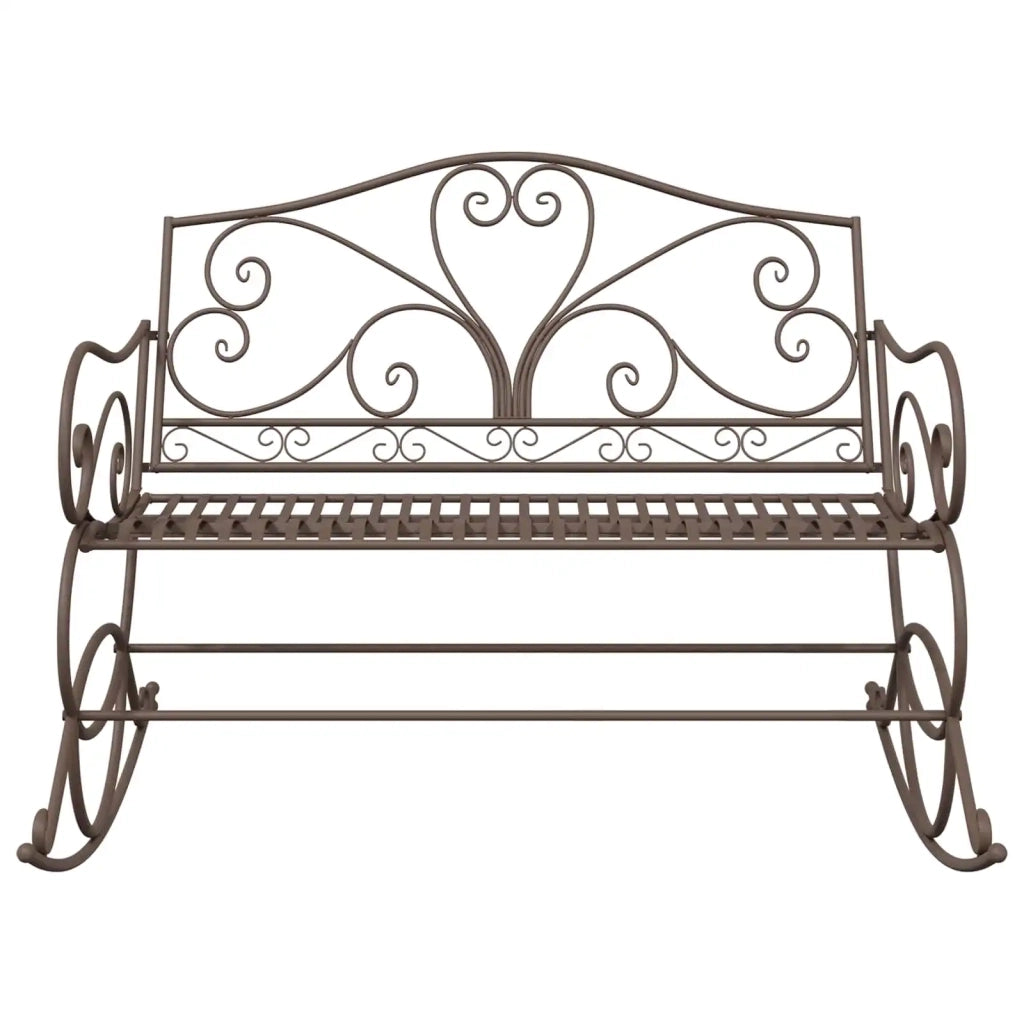 Panchina da giardino Marrone Antico Acciaio 42038700