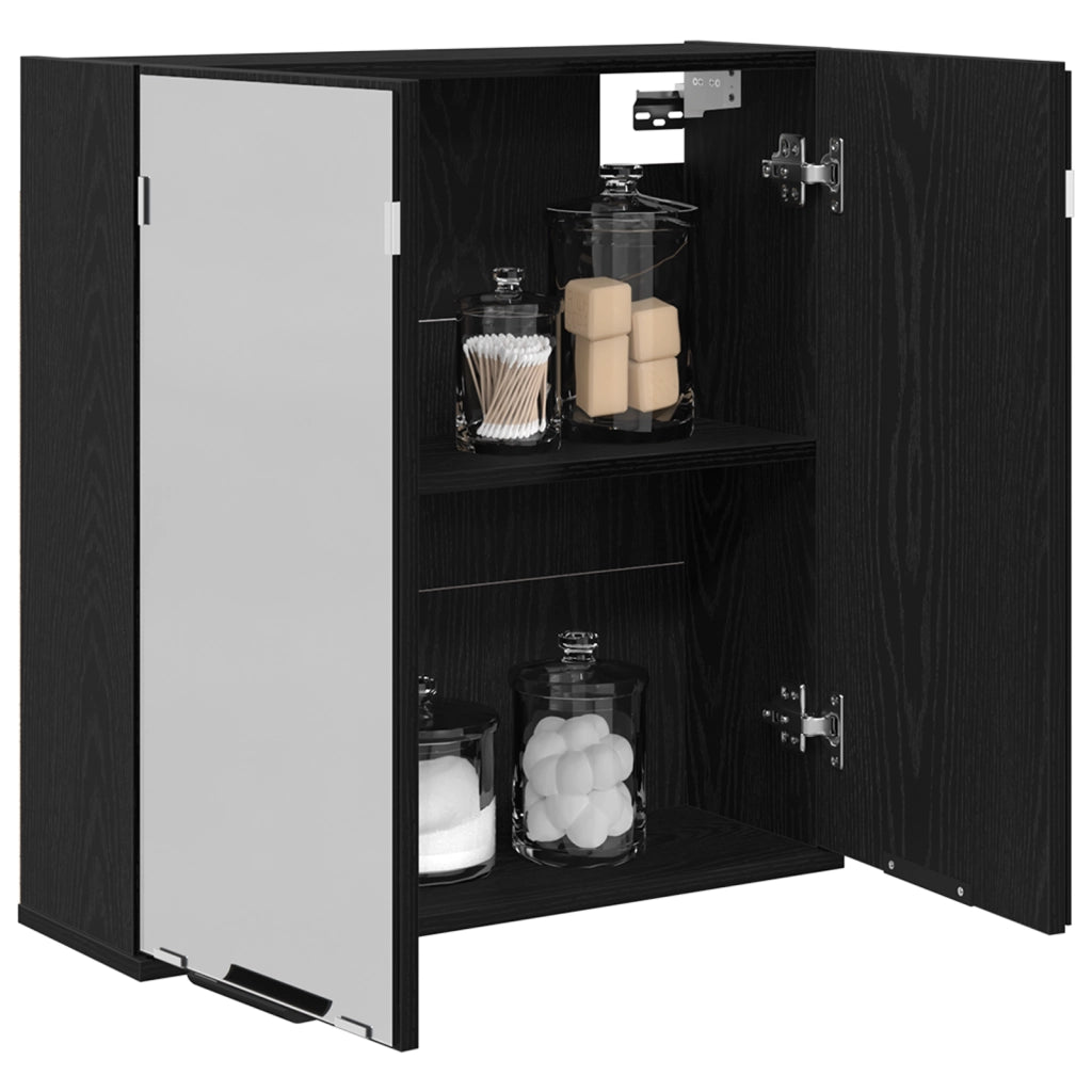 Mobile da bagno  - Rovere Nero, 64x20x66.5 cm, Realizzato in legno ingegnerizzato