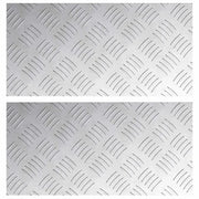 Gradini per Scale 2 pz | Tappetini per scale autoadesivi Argento 40 x 20 cm Alluminio