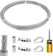 Cavo elettrico 6 m - Acciaio inox - Rivestimento in nylon - Cavo metallico - Accessori - Resistente alla corrosione - Cavo metallico