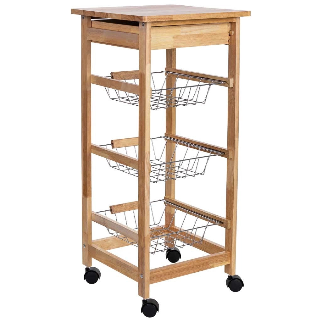 Carrello cucina in legno 37x37x81,5h cm marrone