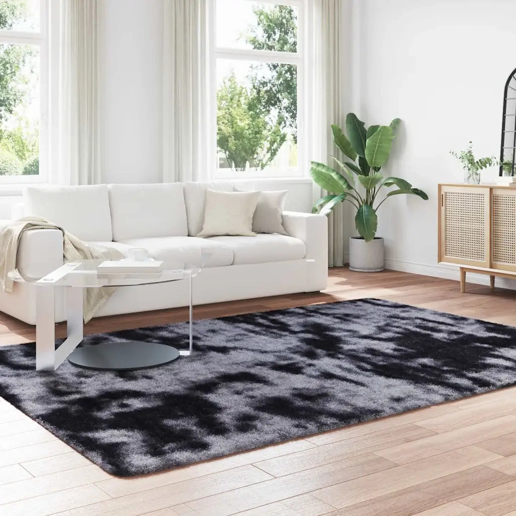 Tappeto Shaggy a Pelo Lungo NAVARRA Grigio Scuro 200x290 cm 4102848