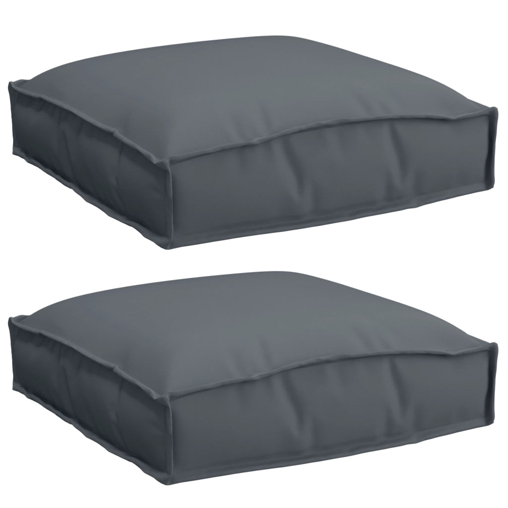 Cuscini per pallet per seduta 2 pz Antracite 40x40x8 cm Tessuto Oxford