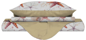 Copripiumino Matrimoniale con Stampa sul Sacco e Federe Doubleface Starfish