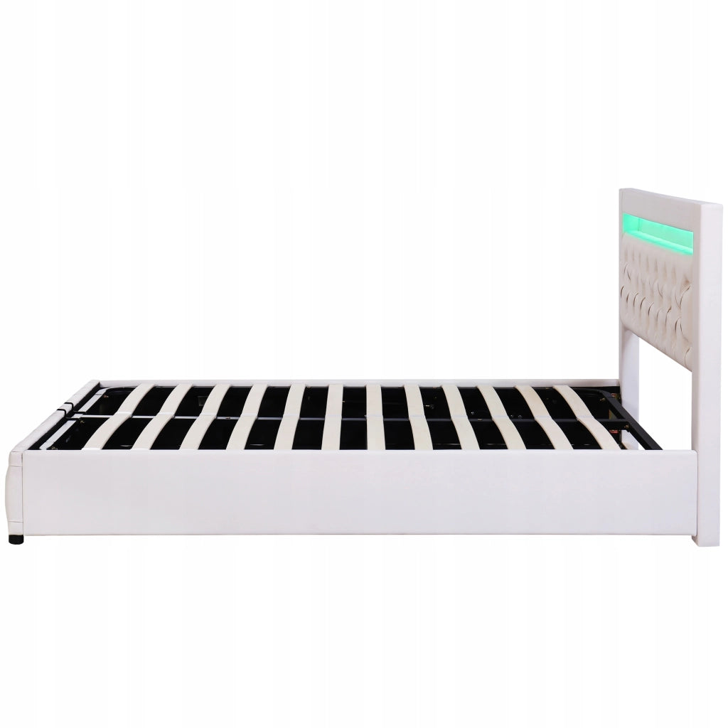 Letto con cassetto 140x200 - Xylo - Luci LED, sollevamento idraulico