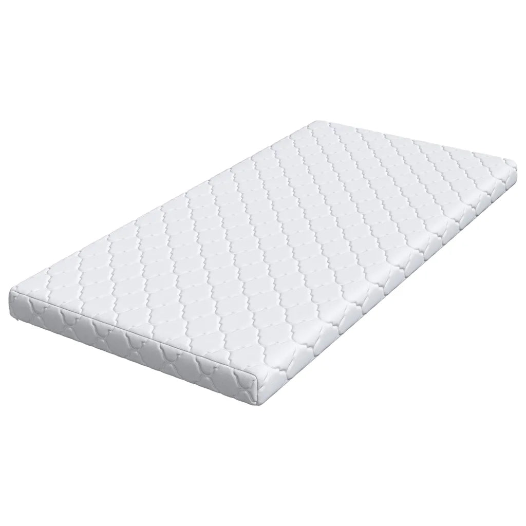 Materasso Bianco 90 x 190 cm Tessuto Jacquard