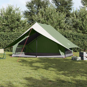 Tenda Familiare con tetto-Tenda da campeggio Verde e Bianco 315 x 286 x 200 cm