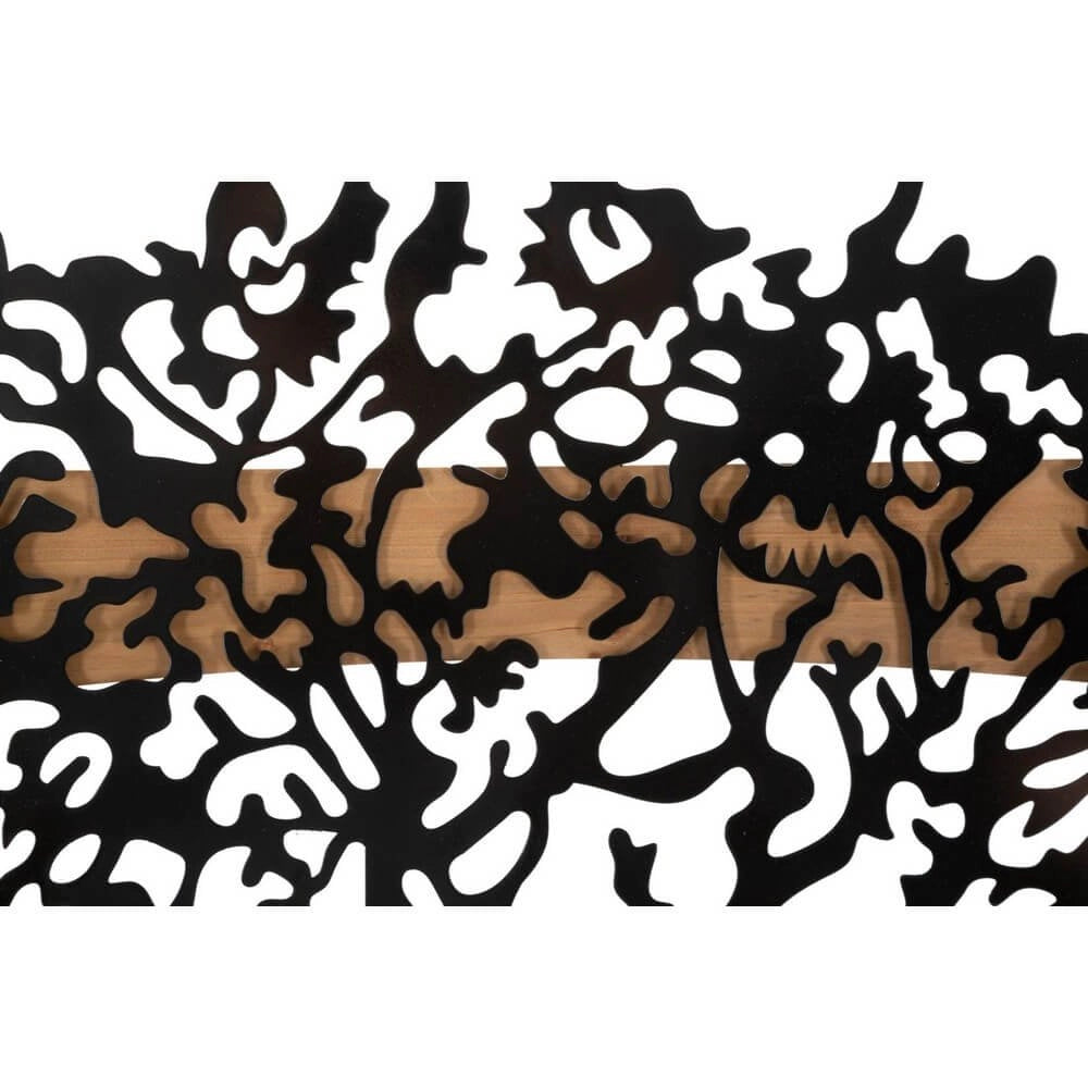 Decorazione Parete Albero Ferro e Legno Set 3 Pezzi cm 176X2X90 - TREE