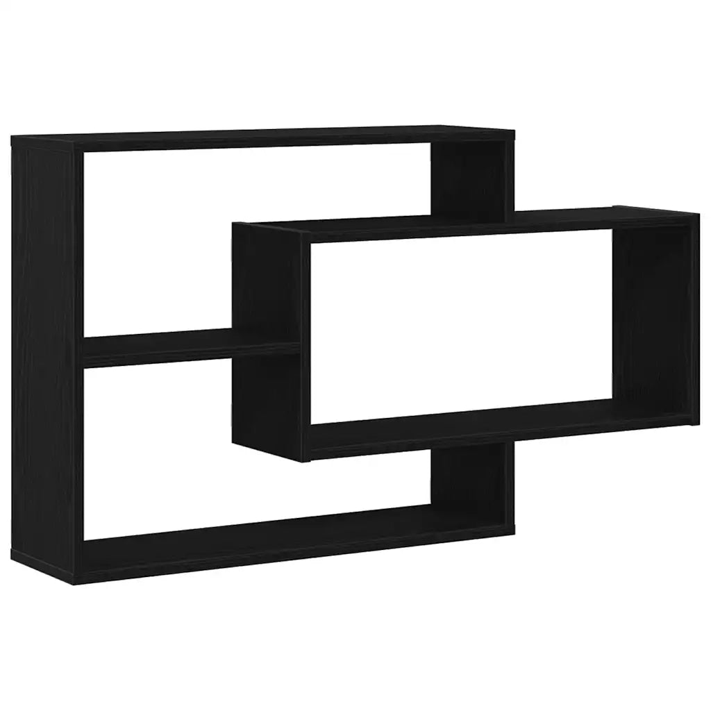 Mensola da parete Rovere Nero 104x20x58,5 cm in Legno Multistrato 862418