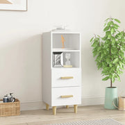 Credenza Bianca 34,5x34x90 cm in Legno Multistrato 812357
