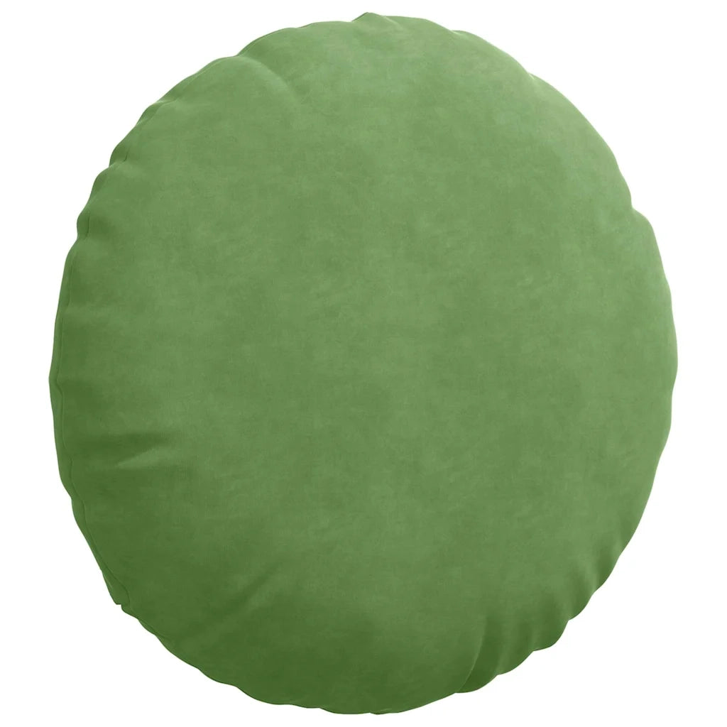 Cuscini per Seduta 2 pcs Verde chiaro Ø 40 x 13 cm Velluto