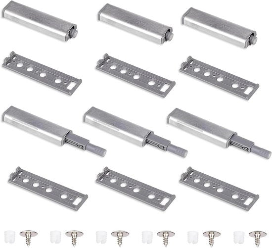 6 pezzi di apriporta a pulsante per porte degli armadi | Apriporta a pulsante, demper, chiusura magnetica, apriporta a pulsante, chiusura a molla, apriporta a pulsante | Porte degli armadi e carrelli | Chiusura per armadi
