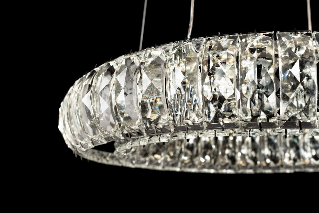 Plafoniera Led In Cristallo App1040-cp + Telecomando