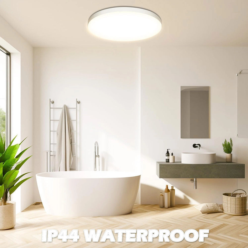 Trade Shop - Applique Da Muro Parete Led Rotondo 32 W Ip44 3 Temperature Di Luce Es-pn380-3c -
