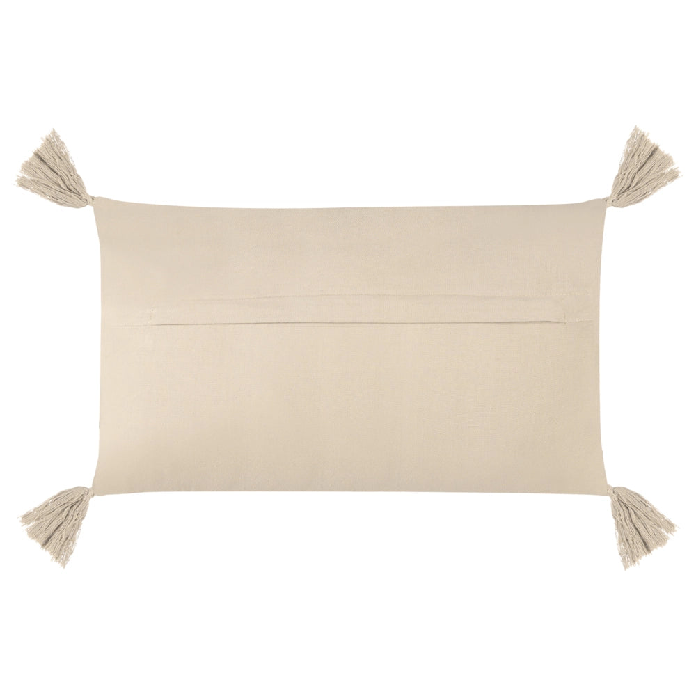 Set di 2 cuscini in cotone intrecciato beige chiaro 30 x 50 cm soggiorno camera da letto