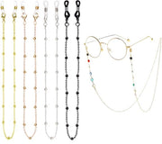 Cinturino per occhiali 5 pezzi - Cinturino metallico - Cinturini colorati - Anelli regolabili - 70 cm - Resistente allo shock - Cinturino per occhiali