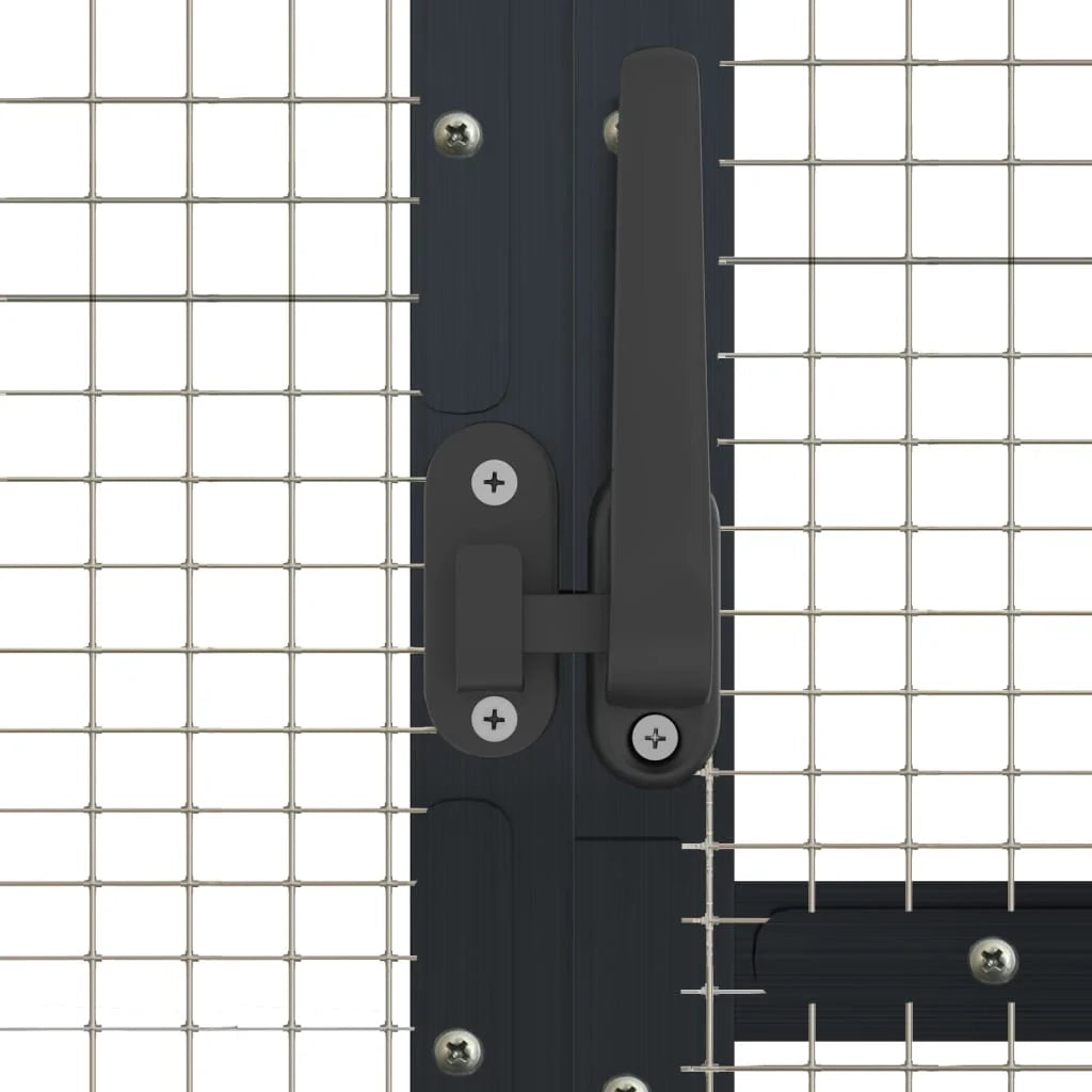 Voliera a gabbia 1,79 x 4 x 1,85 m alluminio antracite 02_0045634