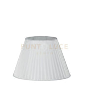 TC 4036 PARALUME DM.40CM BIANCO E ARGENTO ATTACCO E27 PLISSE'