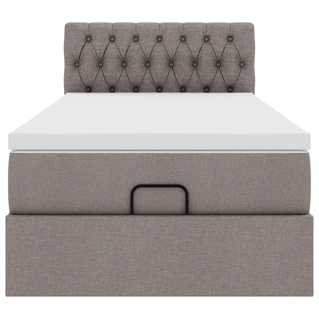 Pouf Letto con Materasso Tortora 90x200 cm in Tessuto 3311515