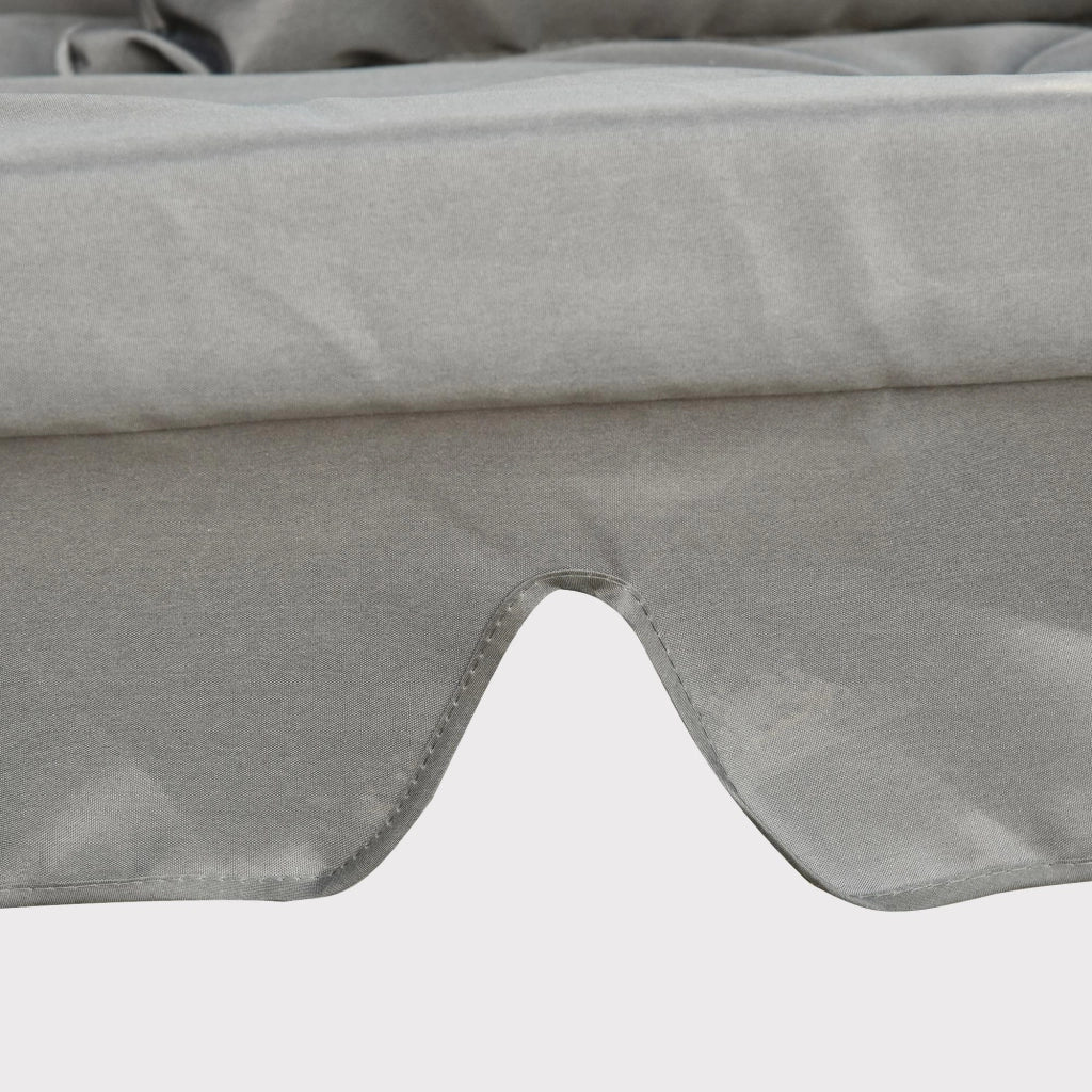 Dondolo Letto 3 Posti con Gazebo da Giardino 256x172x248 cm con Zanzariera e Cuscini Grigio