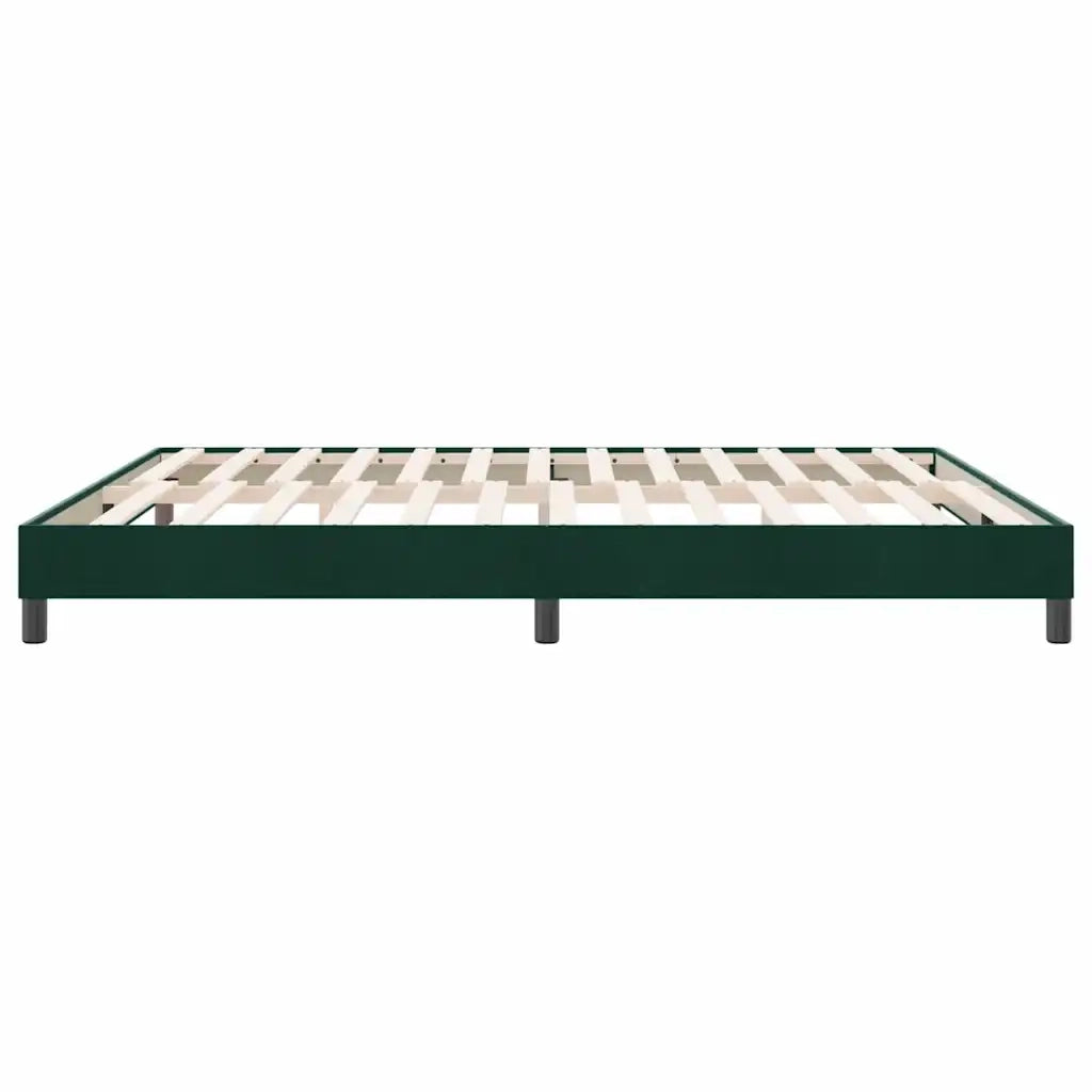 Letto a Molle senza Materasso Verde Scuro 180x220 cm Velluto