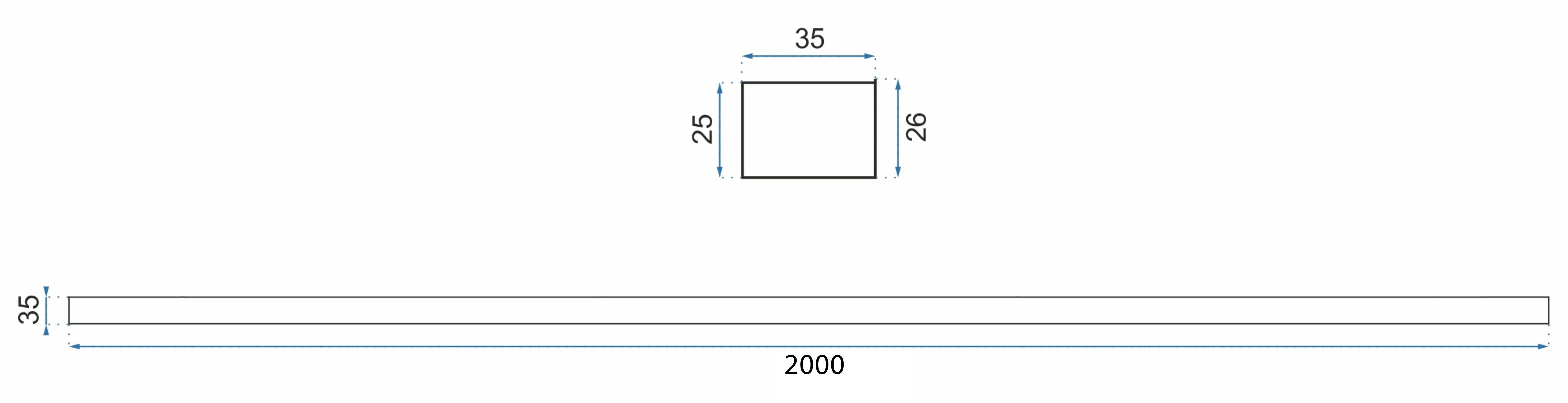 Profilo D'allargamento Per Cabine Doccia 200cm Brush Copper