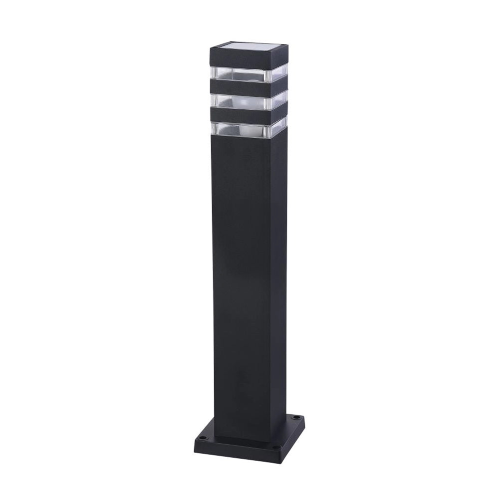 Lampione Per Esterno Moderno Alluminio Nero 1 Luce E27 60W Ip54
