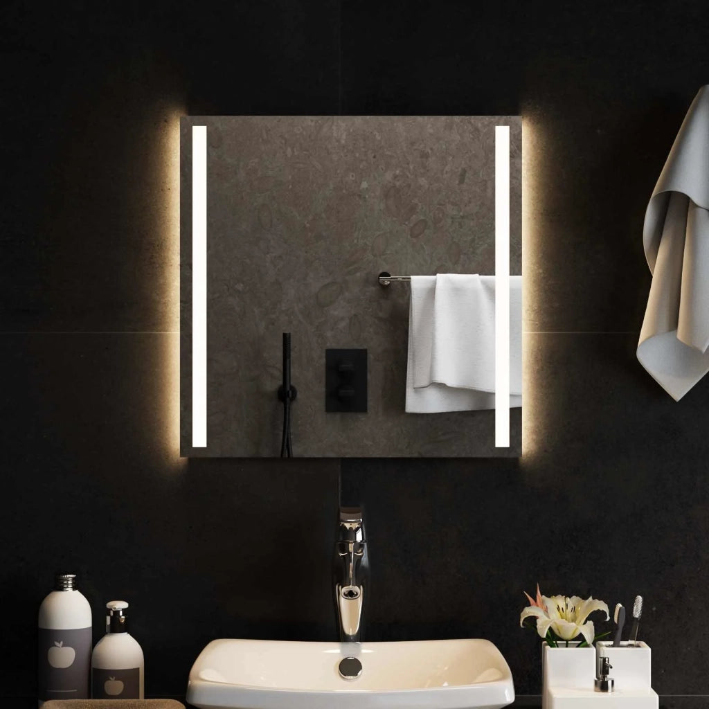 Specchio da bagno LED Trasparente 50 x 50 cm vetro temperato 42045789