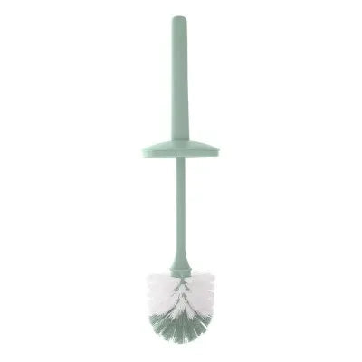 Scopino wc da appoggio verde acqua in plastica con portascopino