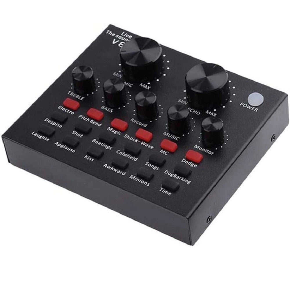 Trade Shop - Scheda Audio V8 Cambia Voce Conversione Effetti Sonori Mixer Registrazione Usb -