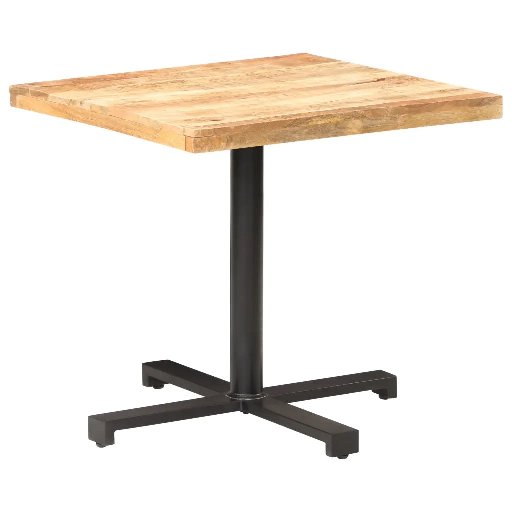 Tavolino da Bistrot Quadrato 80x80x75 cm Legno di Mango Grezzo 320268