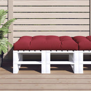 Cuscino per Pallet 120 x 80 x 12 cm Rosso Vino in Tessuto 360522