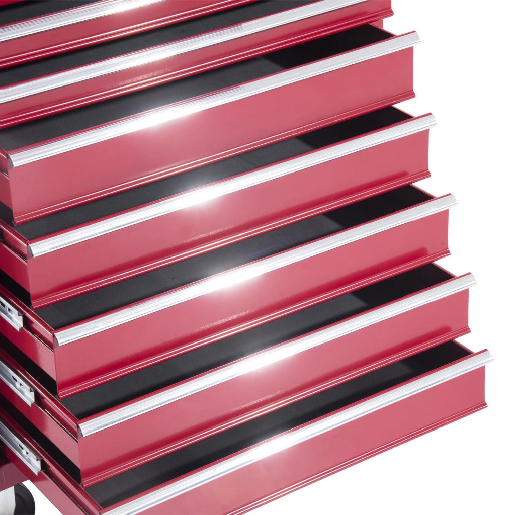 Carrello portautensili con cassetti e serratura ¨C Minimal ¨C Rosso