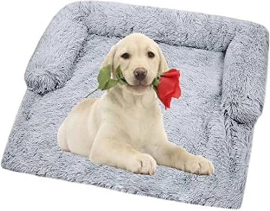 Cuscino per cani banco - Coperta per cani banco - Coperta per cani banco - Protezione per cani banco - Cuscino per cani per il banco - 90x80x15cm/Rettilineo-grigio chiaro