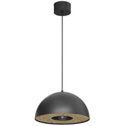 Lampada a sospensione nera metallo Ø35 Elgund E27 Luminex