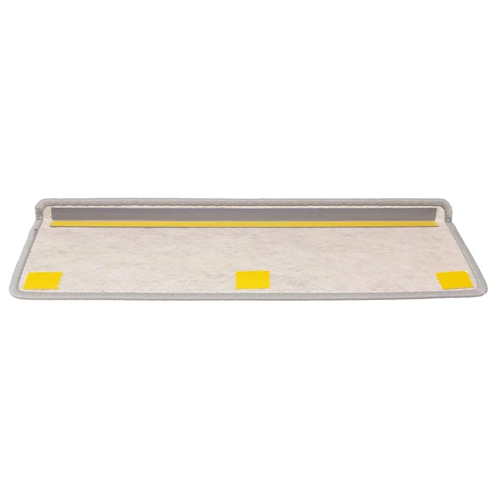 Tappeti Autoadesivi Scale Aspetto Sisal 15 pz 65x21x4cm Platino 326882